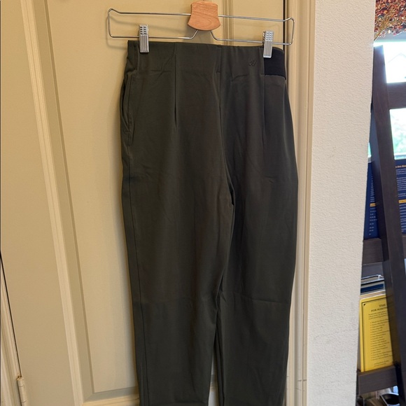 ADAY Moss Green Straight-Leg Pants